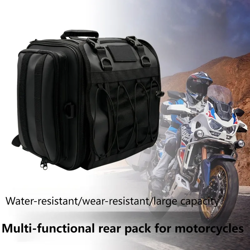 

Motorcycle Bag Waterproof PVC Motorcycle Seat Bag Big Capacity Rear Tail Saddle Bag Outdoor Travel Luggage 2025