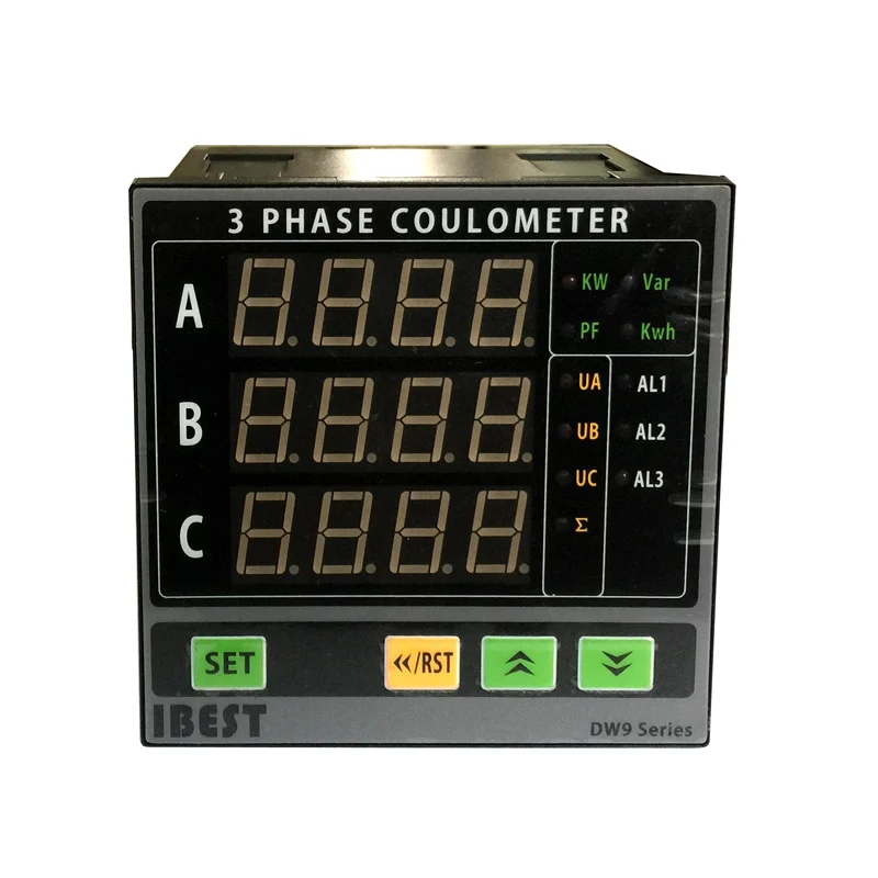 DW9 Three 3 Phase 4-20mA Analog Output Digital Power Factor KWH Meter Controller/Multi-Function Ampere Voltage Meter (IBEST )