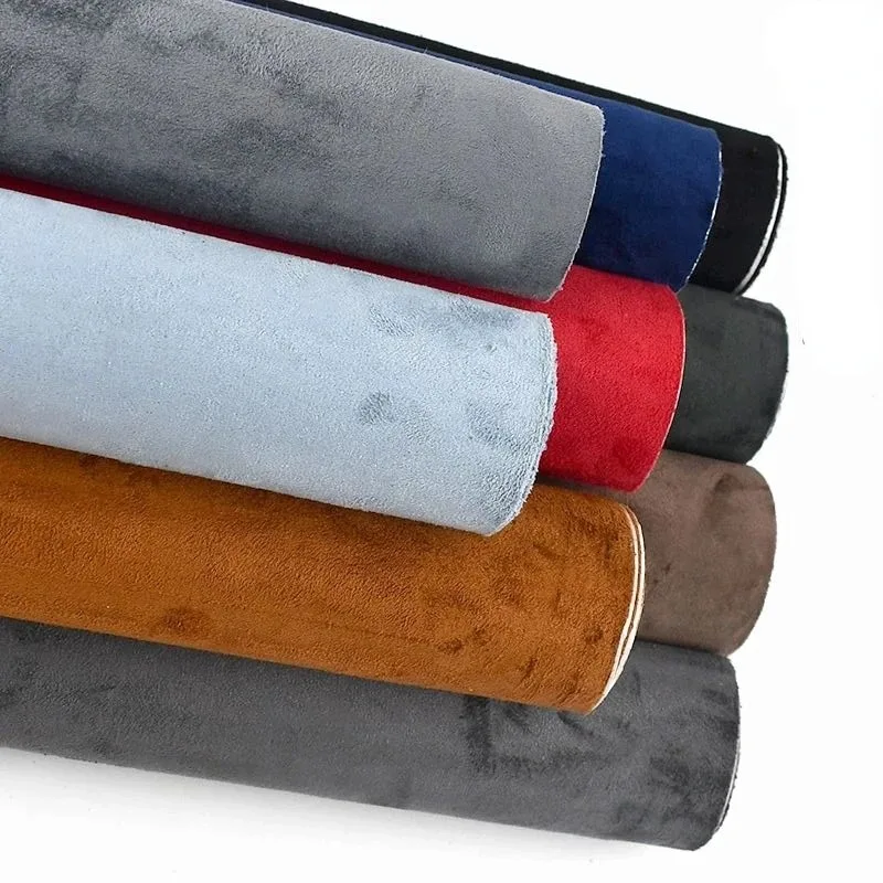 20/30/50/100cm*150cm Multi Colors Self Adhesive Suede Fabric Spandex Leather Alcantara Velvet Cloth for DIY Decor 0.8mm