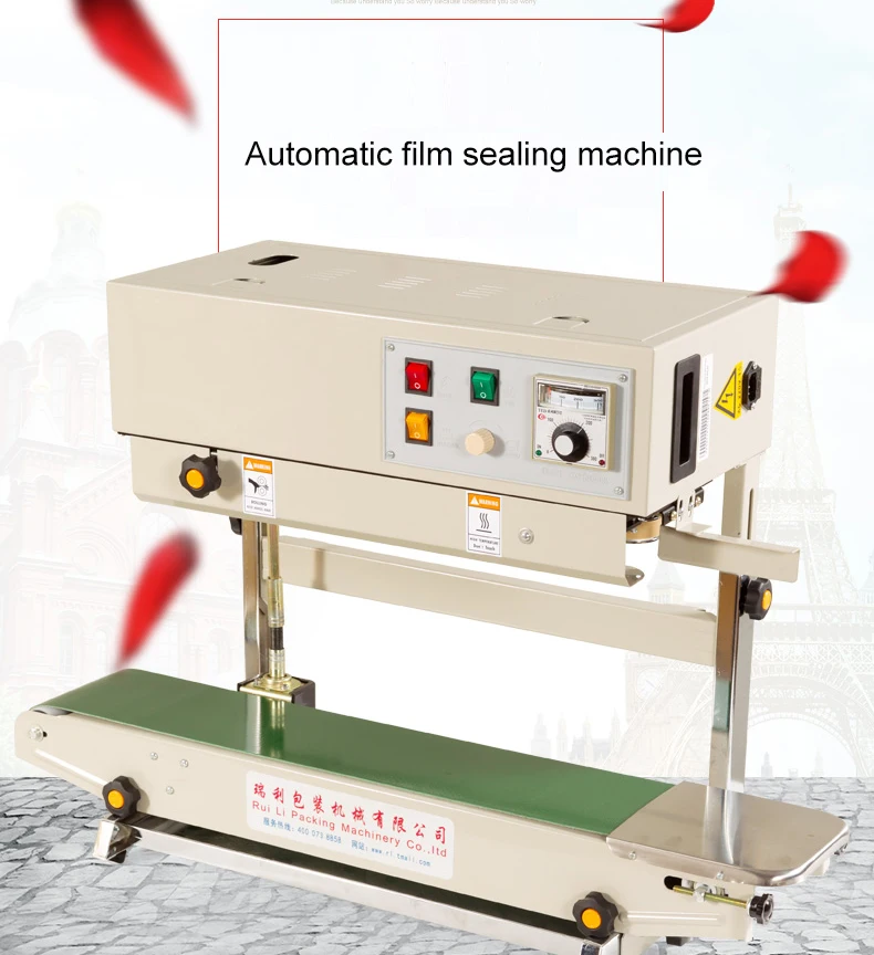 Automatic Vertical heat sealing machine Plastic Bag Sealing Machine With Conveyor FR-900