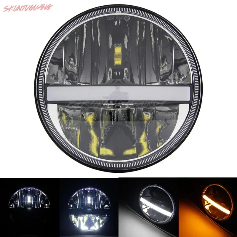 

7 inch LED Headlight 40W ProjectorLight DRL High Low Beam Driving Lamp For Harley Davidson Touring Motorcycle