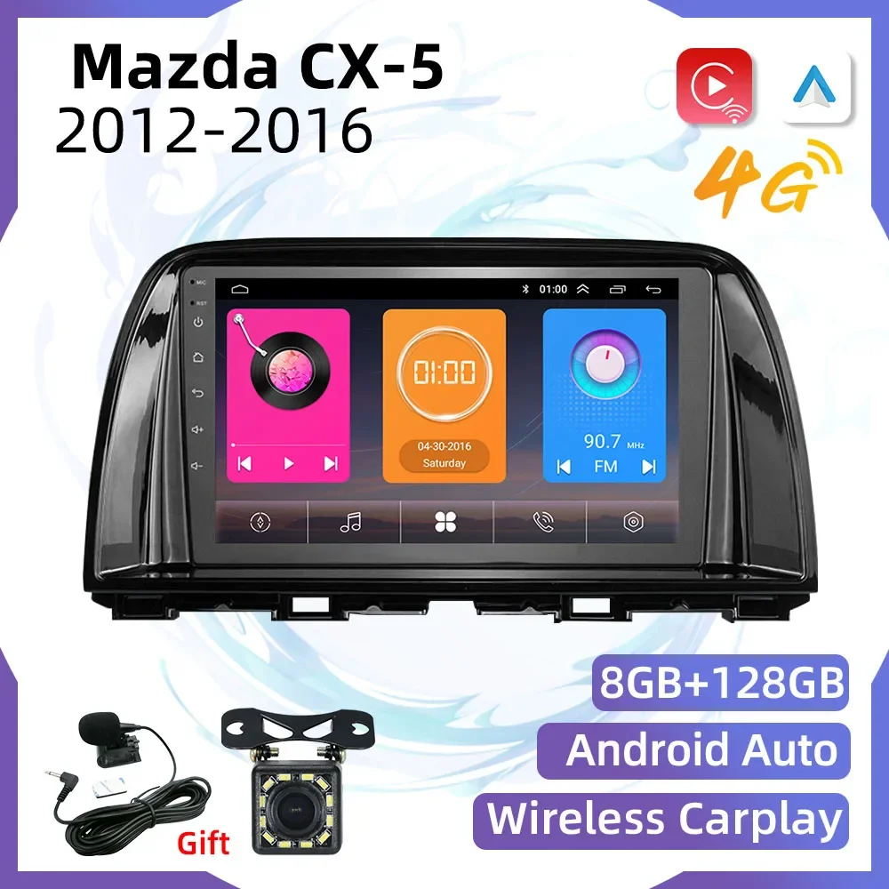 Autoradio Car Stereo for Mazda CX5 CX-5 CX 5 2012-2016 2 Din Android Car Radio GPS Multimedia Player Carplay Android Auto