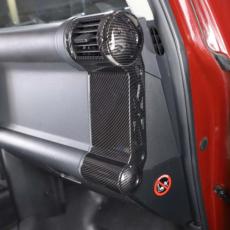 ABS Car Center Console Dashboard Both Side Air Conditioning Air Outlet Frame Cover Trim Sticker For Toyota FJ Cruiser 2007-2021