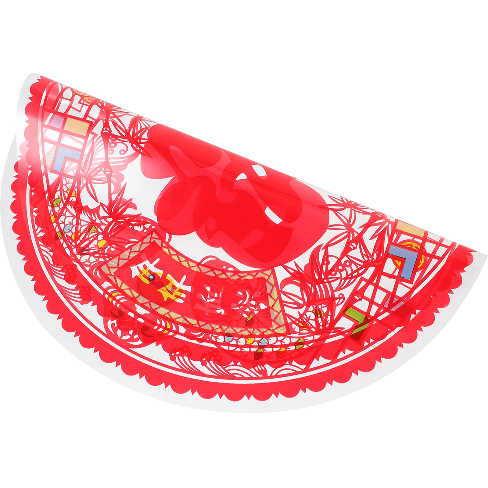 20Pcs Fu Window Clings Static Removable Chinese New Year Stickers Spring Festival Glass Door Decals Bright Colorful New Year