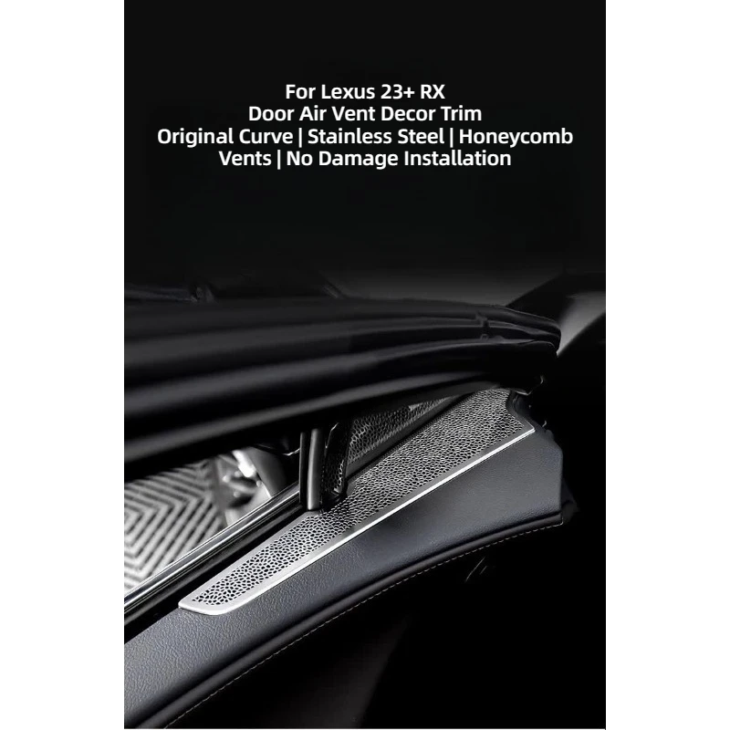 For Door Air Vent Sticker & Speaker Cover Interior Modification Accessories Fit Lexus RX350h / RX450h+ / RX500h