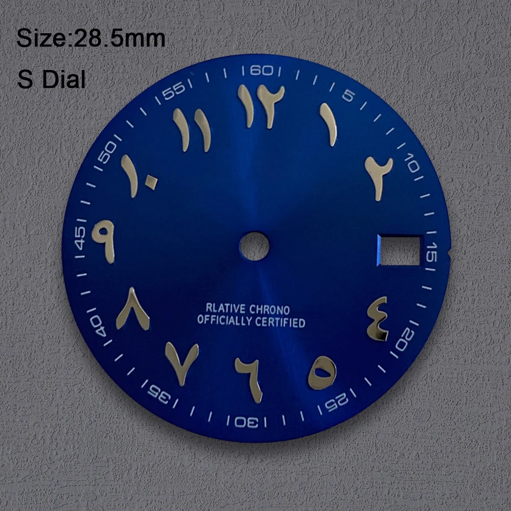 Nh35 Dial S Logo 28.5mm Arabic numeral Dial Suitable For NH35 NH36 Movements Watch Accessories Repair Tool