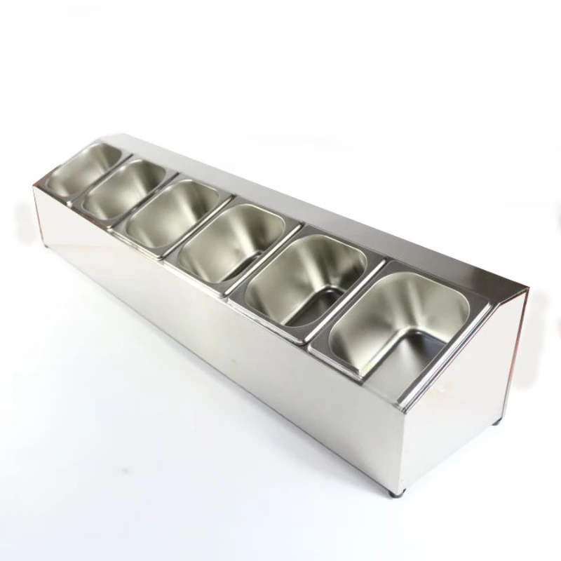 

Six grid stainless steel portions, basin rack, dessert rack, grid basin, milk tea and jam, grid seasoning box, ice cream box