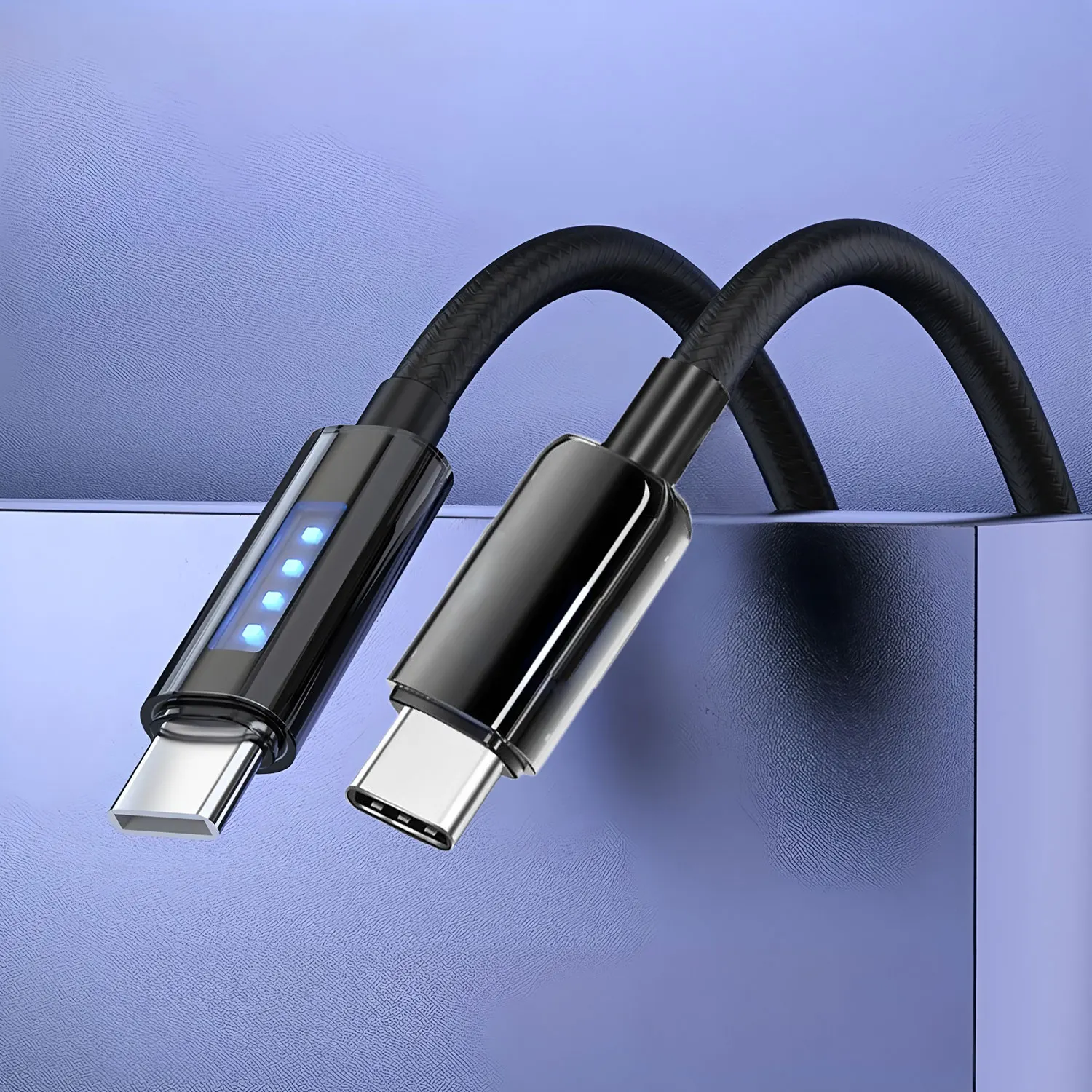 PD Fast Cable USB-C To C Data Cable Type C Fast Charging Date Wire For iPhone 17 Xiaomi Samsung Huawei LED Dual-PD Cord
