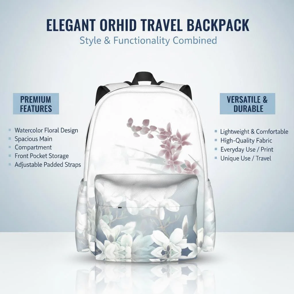 

Flowers Travel backpack,Student Backpack,Large capacity backpack,Back To School,Personalized Backpack,Spring outing backpack