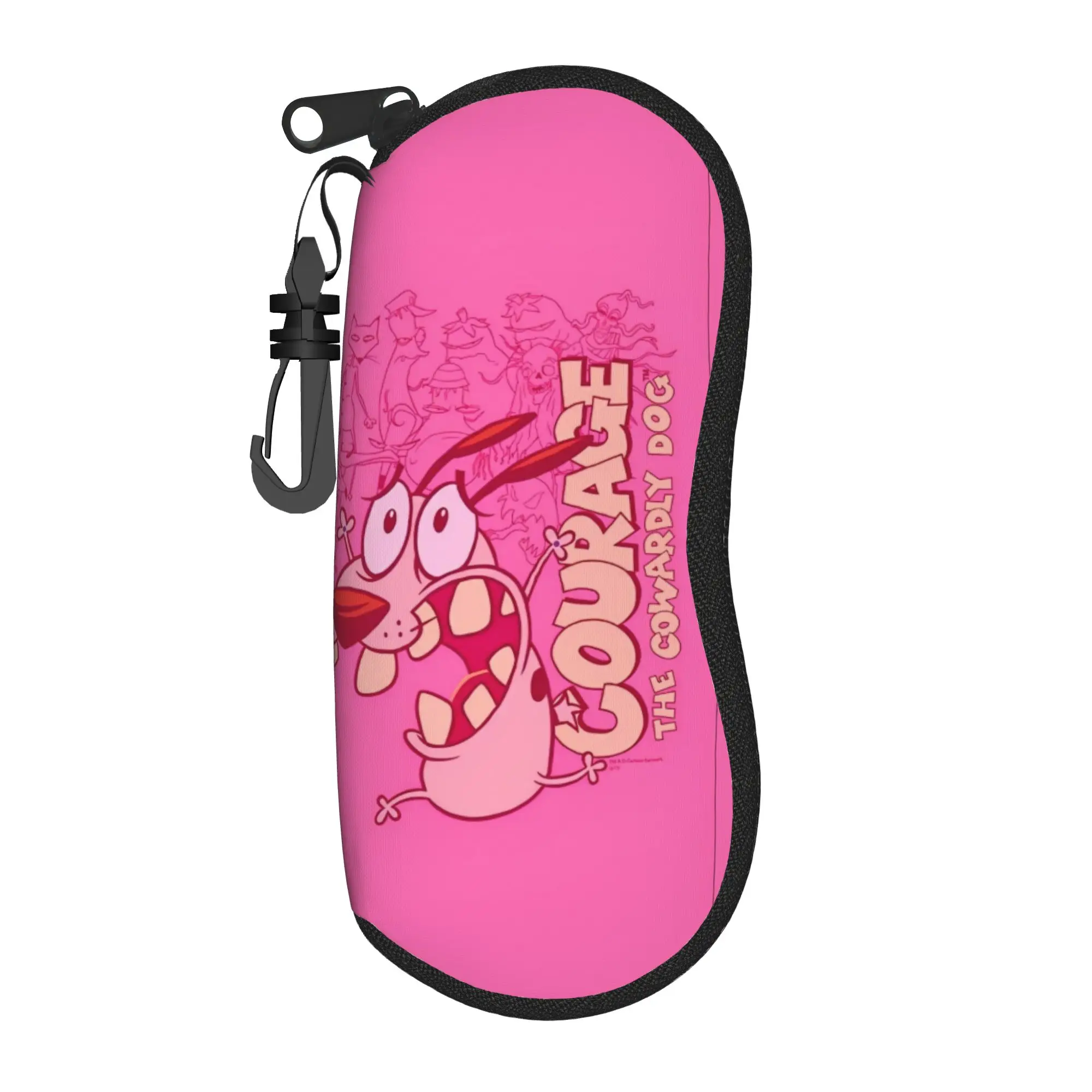 Courage the Cowardly Dog Glasses Case Cover  Zip Sunglasses Case Men Women Convenient Glasses Box Trend Eyewear Box