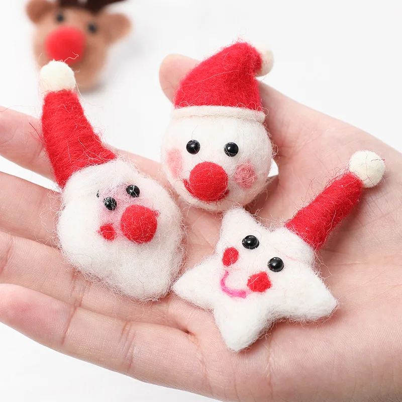 "Felt Christmas Ornaments DIY Kit - Santa Snowman Star Set - Xmas Tree Hanging & Tabletop Decor