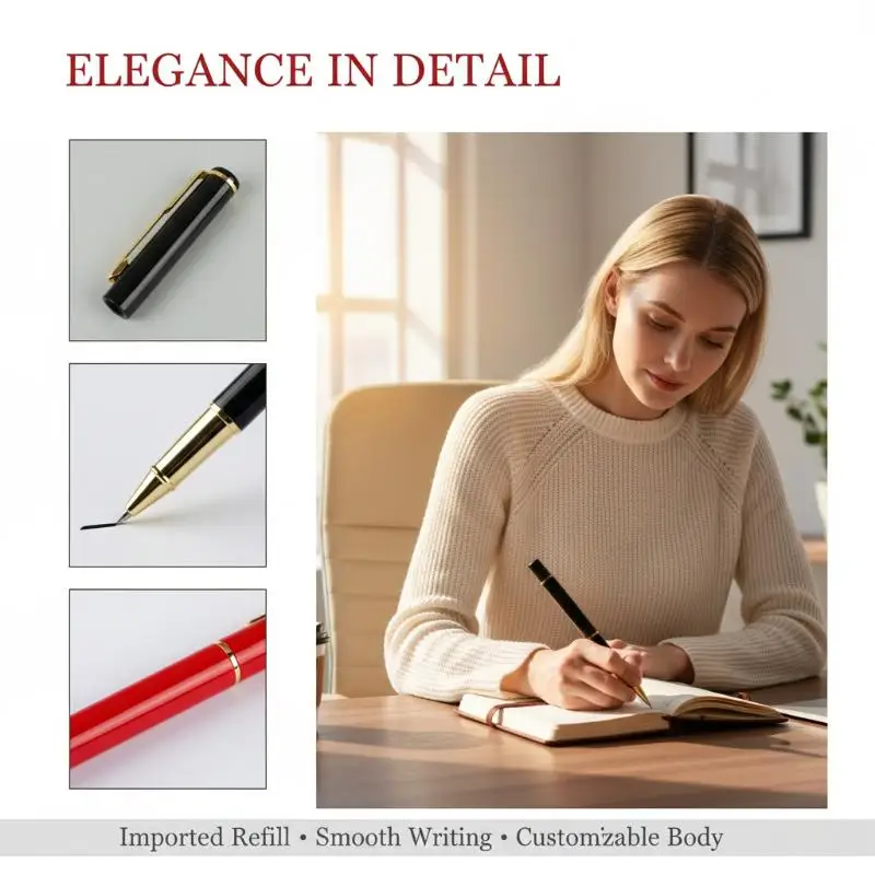 

Luxury Metal Ballpoint & Roller Pen Kit in Gift Box for Business & School