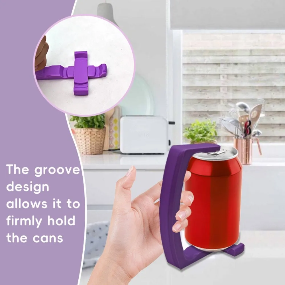 

New Portable Can Holder Handle Ergonomic Stable Drink Holder Mini Reusable Can Bottle Grip