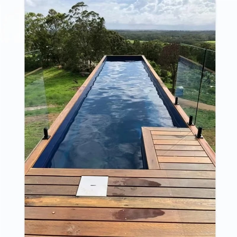 Fabriekszwembadcontainer Prefab 20ft 40ft verzendcontainer zwembaden voor buiten bovengronds zwembad