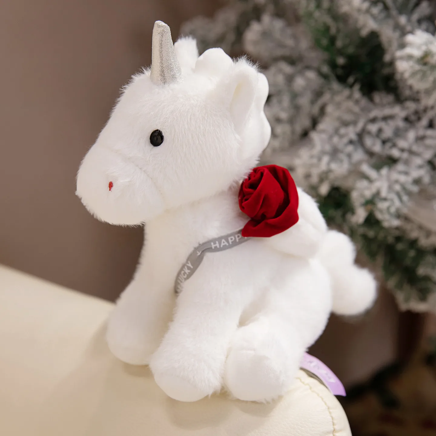 

26/40cm Kawaii Unicorn Plush Toys Cute Plushies Dolls Soft Stuffed Animals Unicorn Hold Rose Plush Toys for Girls Kids Gifts