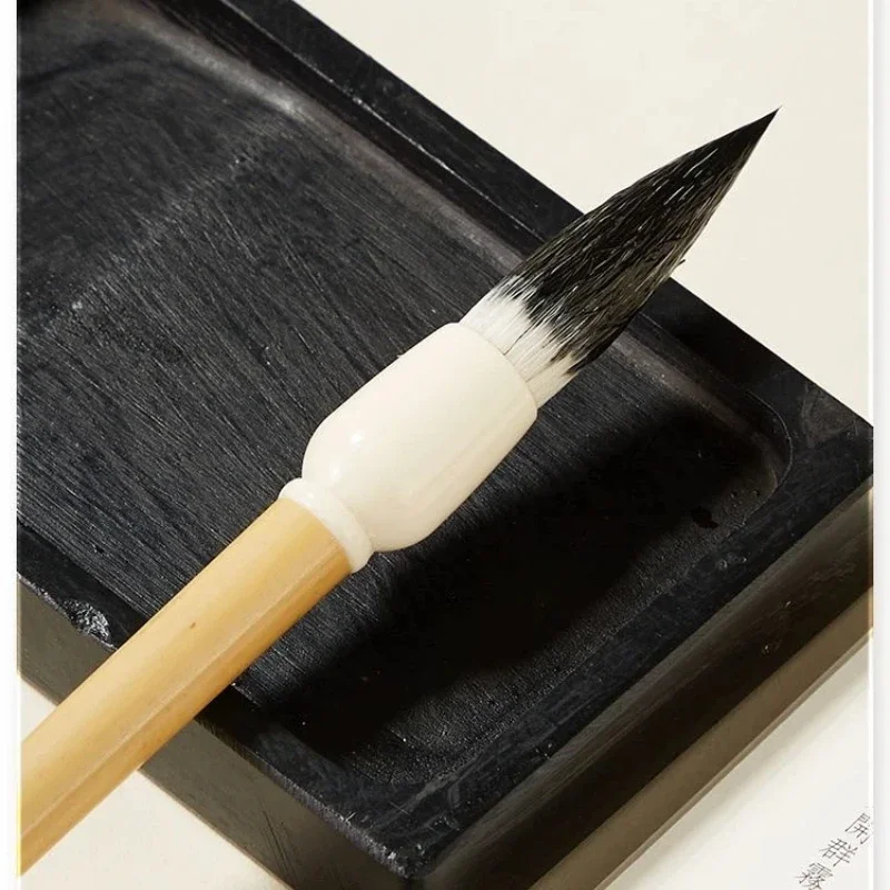 Woolen Hair Calligraphy Brush Chinese Painting Watercolor Flower Bird Painting Brush Regular Official Seal Script Writing Brush