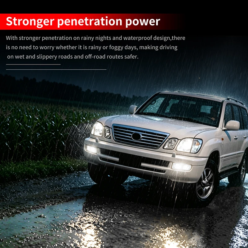 For Lexus LX470 1998-2007 Front Fog Lights Waterproof Replacement Improved Visibility Exterior Styling Upgrade Accessories