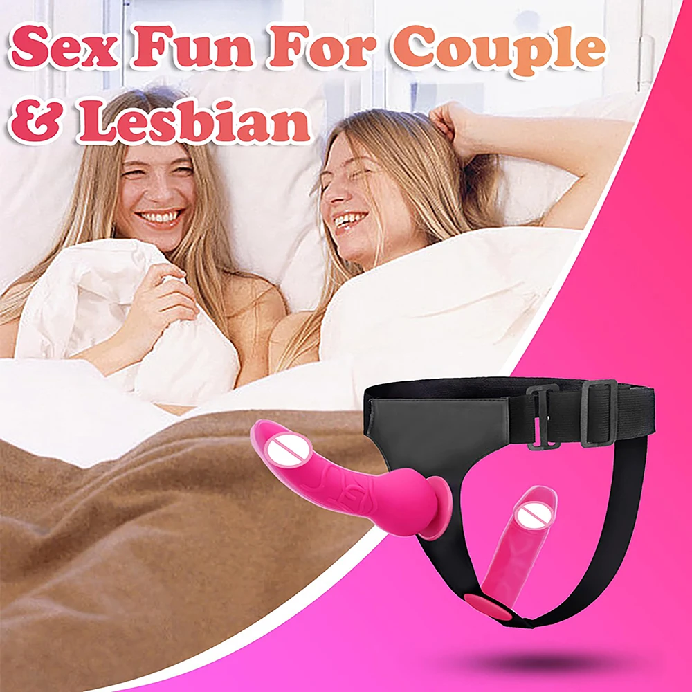 Double Strapon Dildo Dual Penetration Penis with Belt,Sexual Harness with Double Penis for Adults, Sex Toys for Lesbian Hot Sale