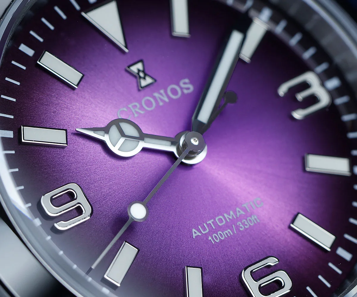 Cronos EX Mechanical Men Watch 36mm PT5000 Miyota90S5 AutomaticSapphire Glass Bushed Bracelet 10ATM L6032M - Image 4