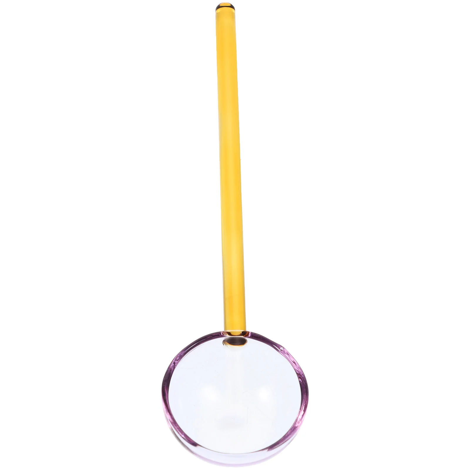 

Elegant Glass Dessert Spoon Long Handle Transparent Scoop for Tea Milk Cocktail Ice Cream Coffee Bar Kitchen Household Use Fine