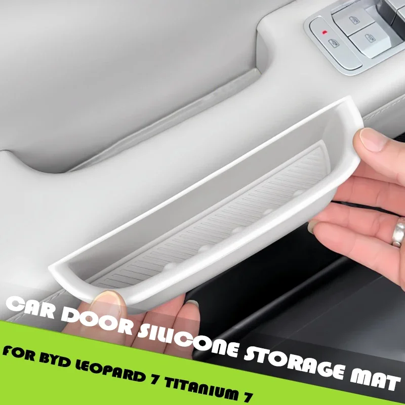 

Car Door Handle Silicone Storage Box Fit for BYD Leopard 7 Titanium 7 Modified Auto Car Door Slot Storage Box Car Upgrade Parts