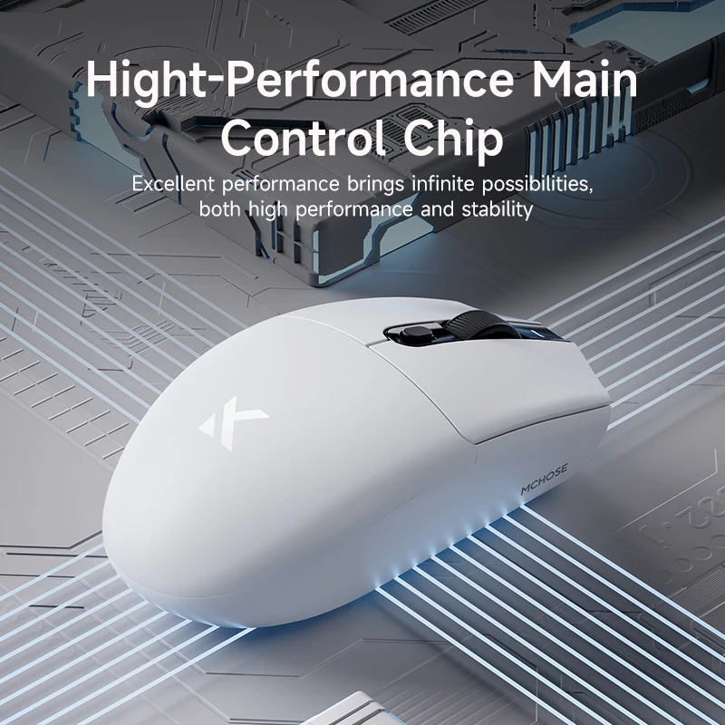Mouse da gioco wireless MCHOSE G3 3 modalità (BT/2.4G/Type-C) 12000 DPI PAW3311 per mouse Esports di PC/laptop/tablet ﻿