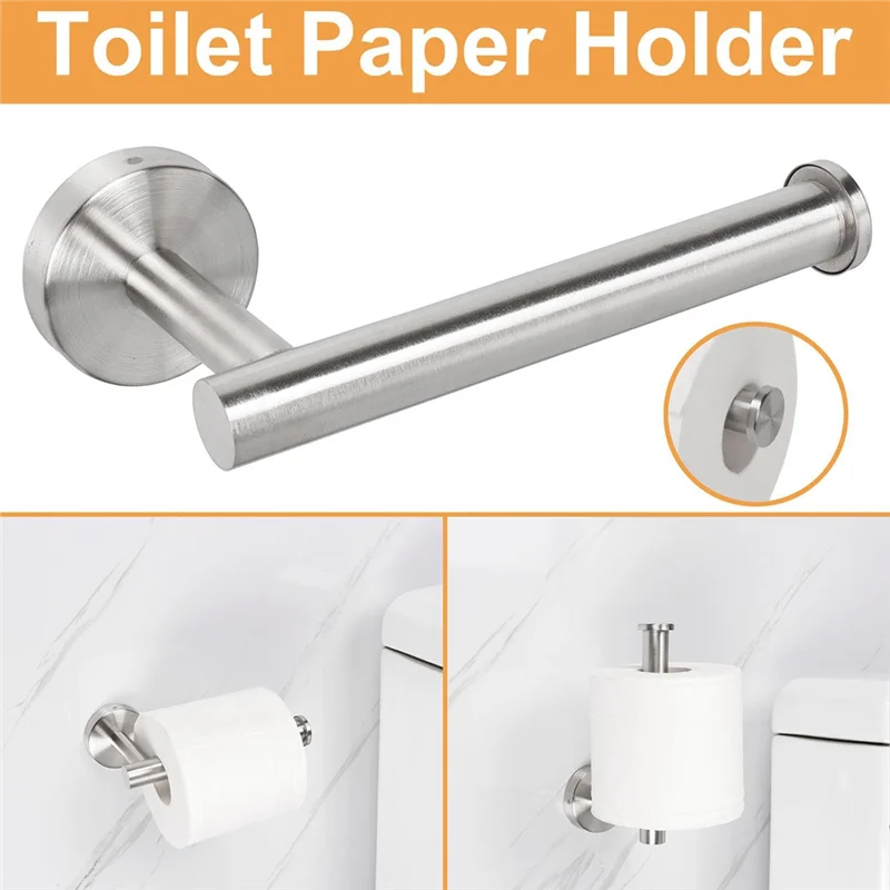 ABNO-Bathroom Hardware Set 5-Piece Toilet Tissue Rack And Towel Ring Set Bathroom Towel Bar Set