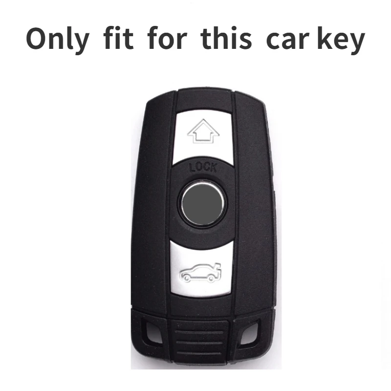 Leather Car Key Case Cover Fob for BMW E81 E87 3 320 E90 E91 E92 E60 E61