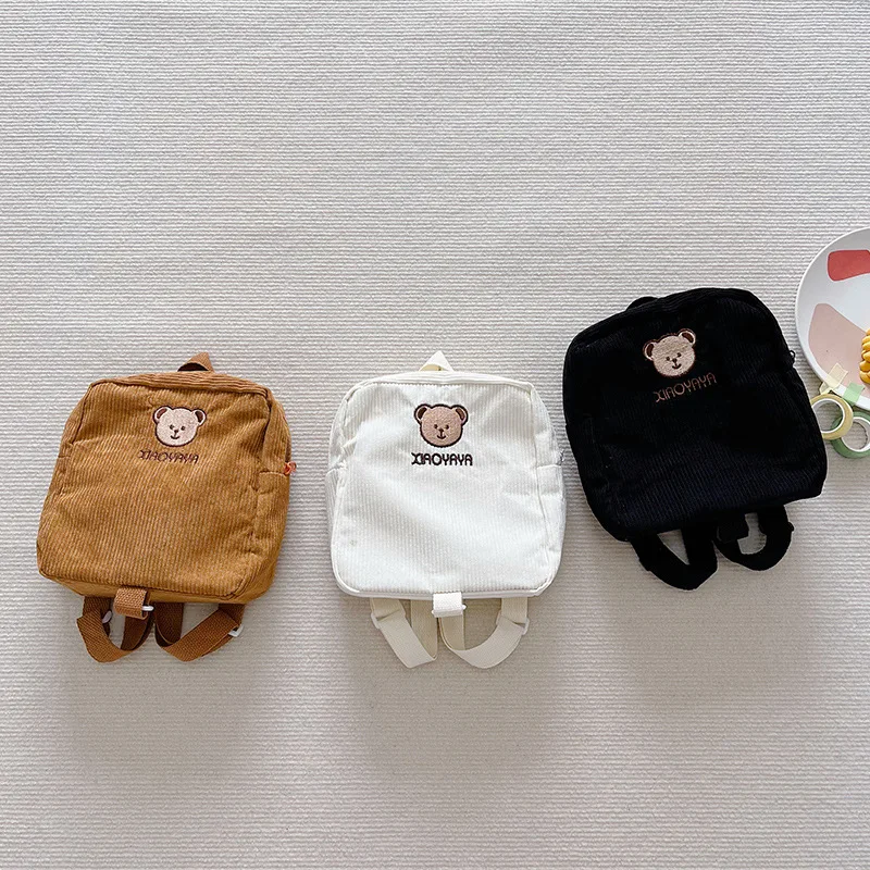 Embroidered Bear Kids Backpack Kids Bags For Girls Boys Mini Backpack School Bags Toddler Backpack Travel  Bag