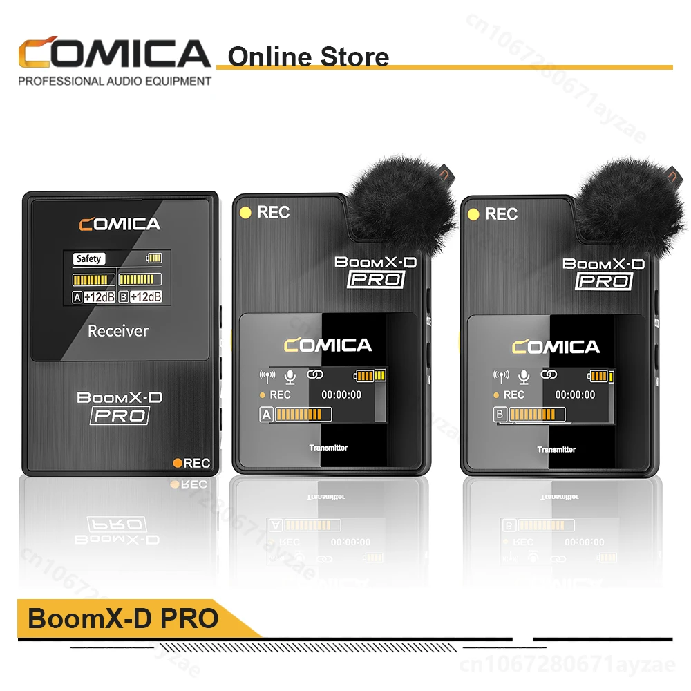 Comica BoomX-D PRO 2.4G Wireless Microphone for Phone DSLR Camera PC Youtube streaming Smartphone wireless lapel Android Mic