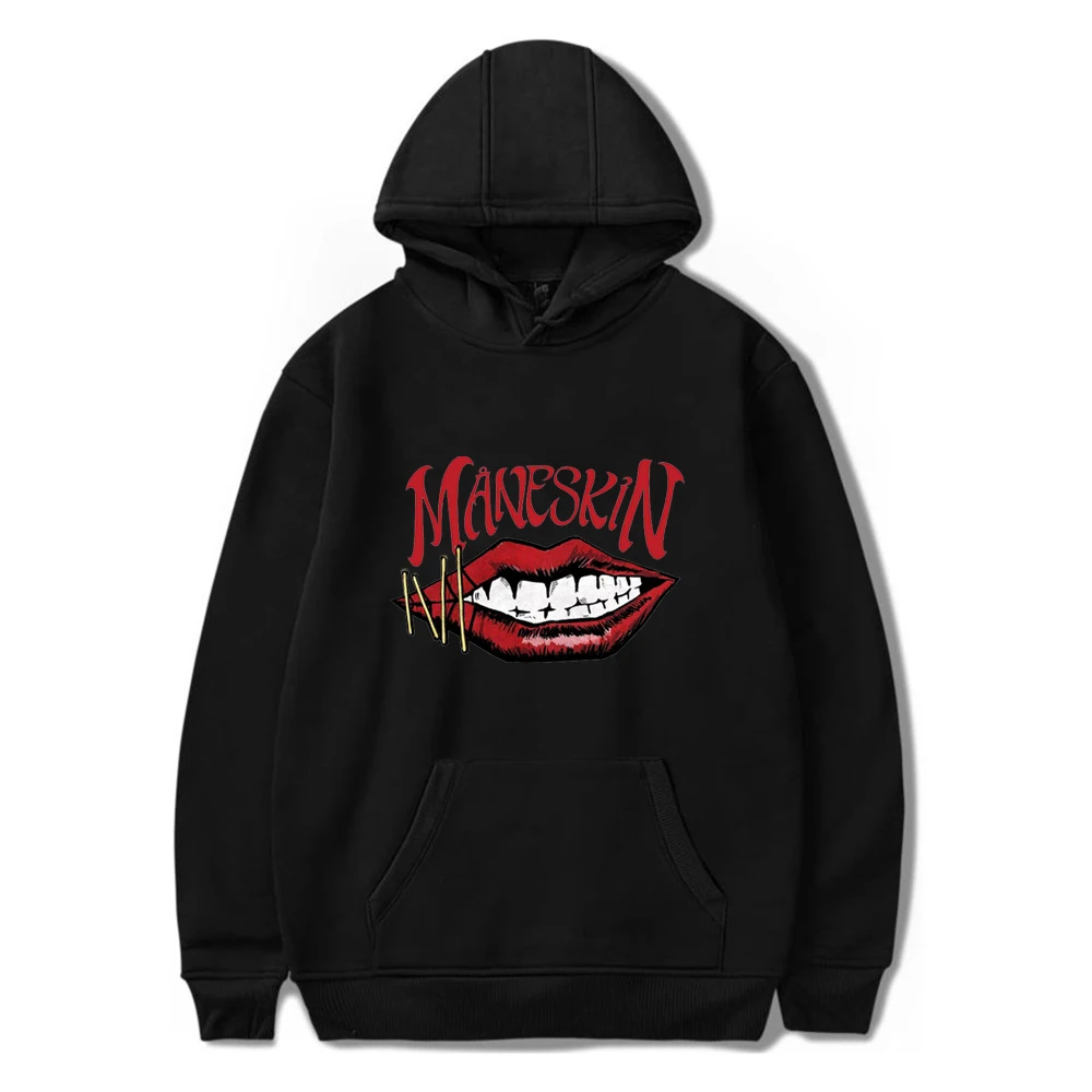 Fashion Band Maneskin Hoodie Unisex Long Sleeve Pullover Women Men's Tracksuit Harajuku Streetwear Trendy Clothes Plus Size