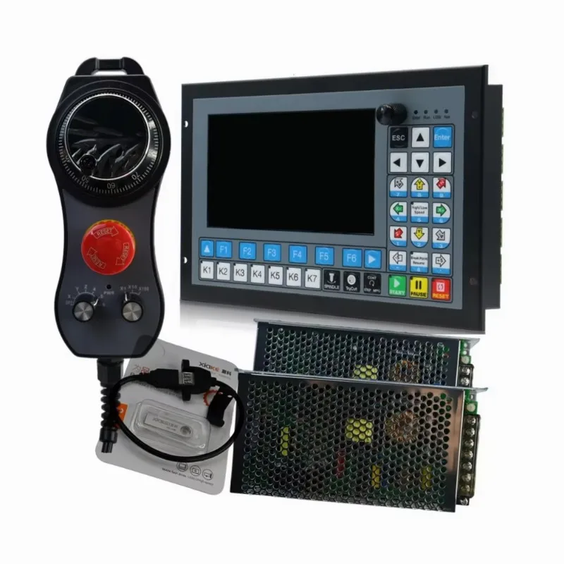 3/4/5 Axis CNC Milling Controller DDCSexpert ACT Function Motion Controller Kit With Flywheel MPG & Power Supply 100W 24V 4.1A