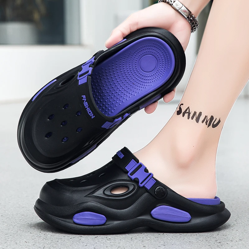 Dual Wear EVA Clogs Anti-slip Deodorant Lightweight Outdoor Leisure Hole Slippers