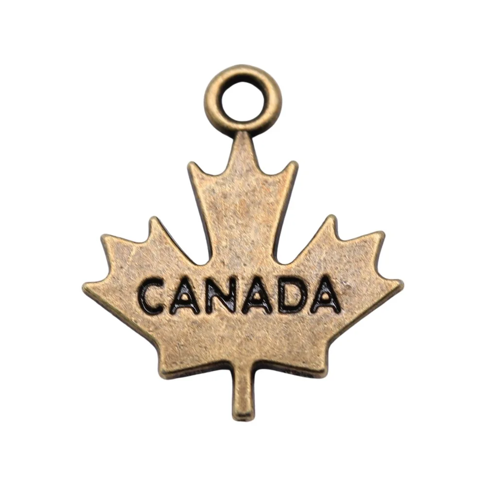 

100pcs/lot Antique Alloy Metal Maple leaves Loose Beads For Charm Making DIY Bracelets Necklace Accessories