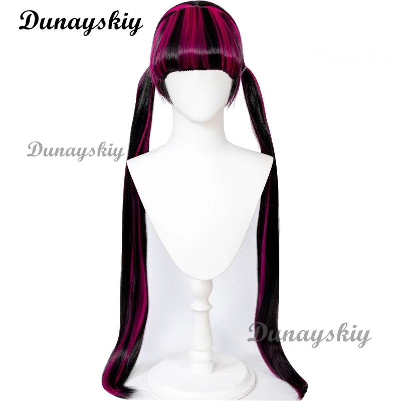 Monster Cos High: Draculaura przebranie na karnawał różowy garnitur wampirze Draculaura peruka Anime kobieta Cosplay kostiumy na Halloween buty