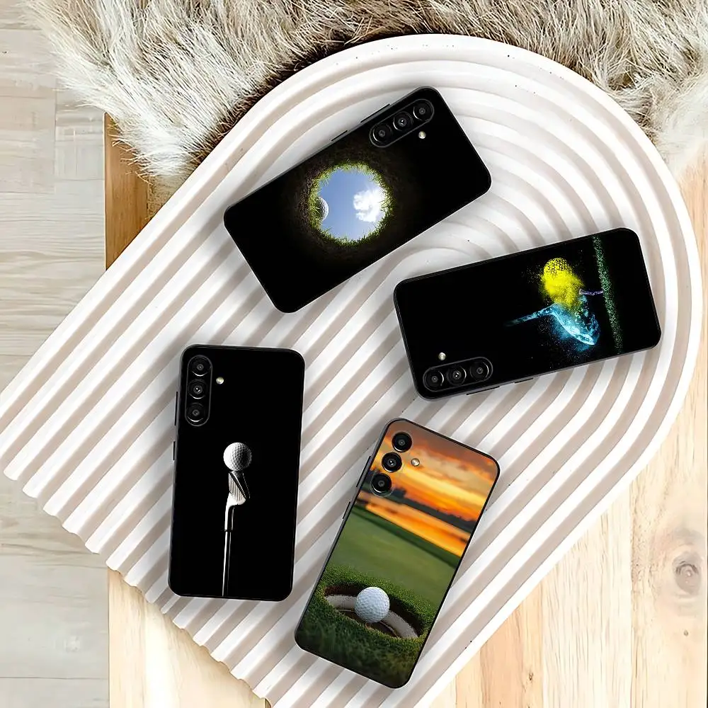 

Modern Golf Phone Case For Samsung Galaxy A73,31,32,72,41,53,52,71,22,5G,Note,J7,8,9 Soft Black Cover