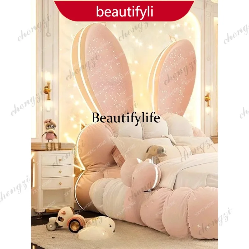 M45 Homestay girl children single bed cute pink bedroom bed