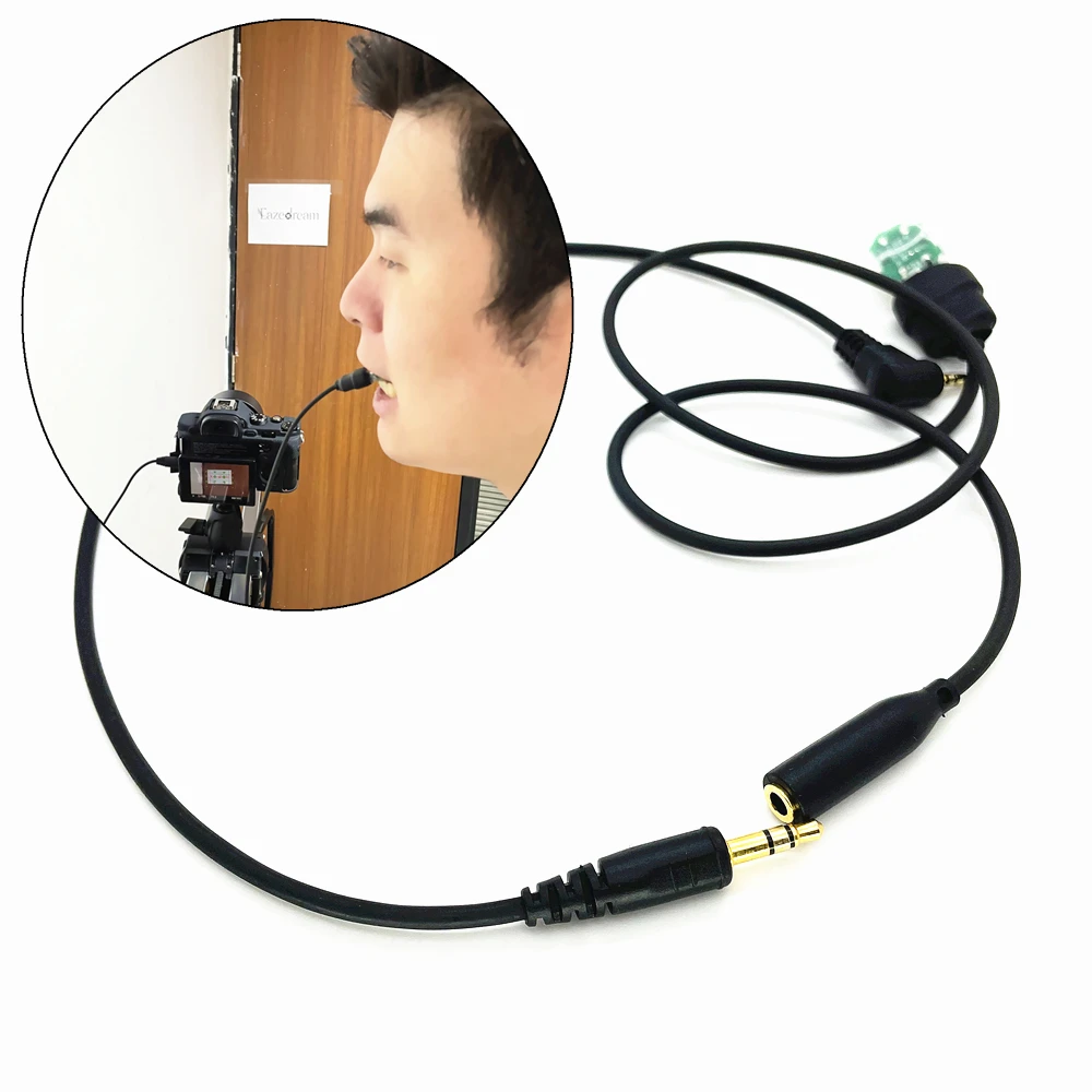 Bite Switch Shutter Cable Still Camera Remote Control for Canon Nikon Sony Fujifilm 2.5mm 3-Pin Plug similar to Tongue Blow