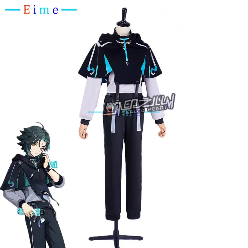 

Game Genshin Impact Xiao Cosplay Costume Fancy Party Suit Casual Wear Coat Top Pans Halloween Carnival Uniforms Custom Made