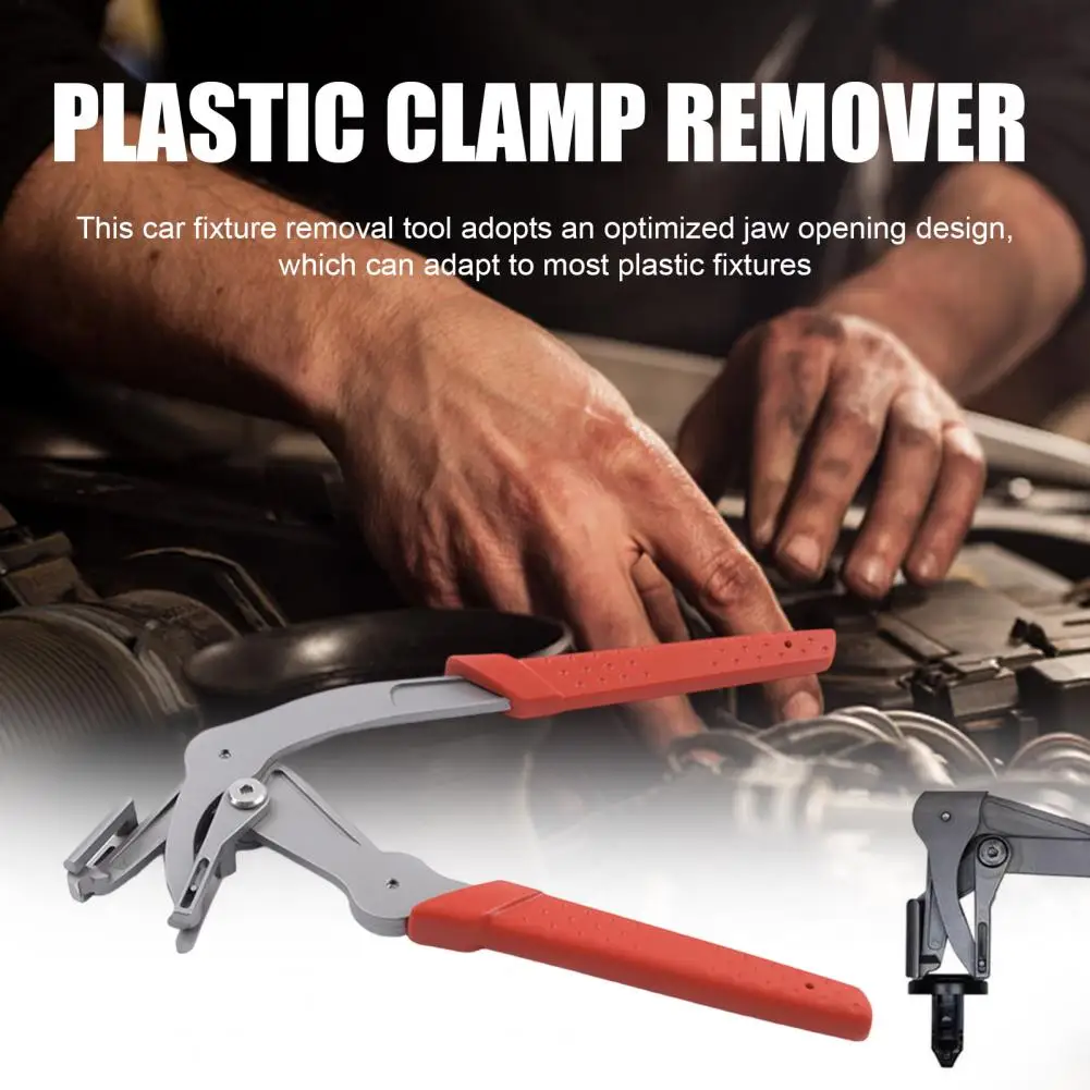 Auto Trim Panel Clip Pliers Spring Loaded Stainless Steel Pliers Multi-Function Tool Car Interior & Exterior Fastener Removal