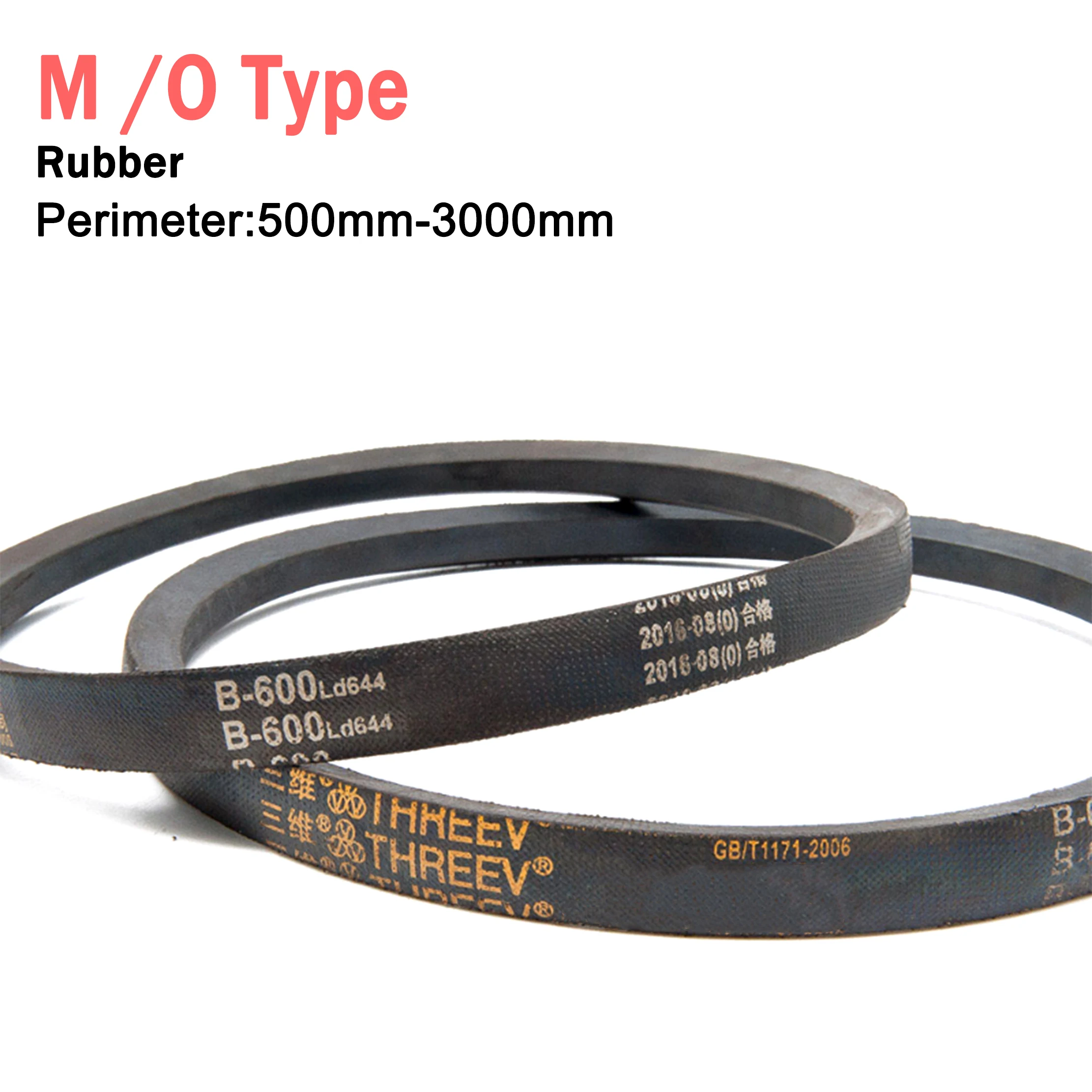 1PCS V Type Agricultural Machinery Z-Belt Industrial Triangle Belt 500mm-300mm Transmission Drive Belt