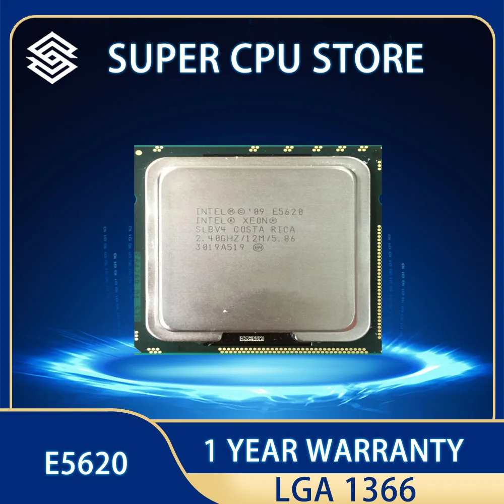 Процессор Intel Xeon E5620 (12M кэш-памяти, 2,40 ГГц, 5,86 GT/s Intel QPI) LGA1366 десктопный процессор 100%