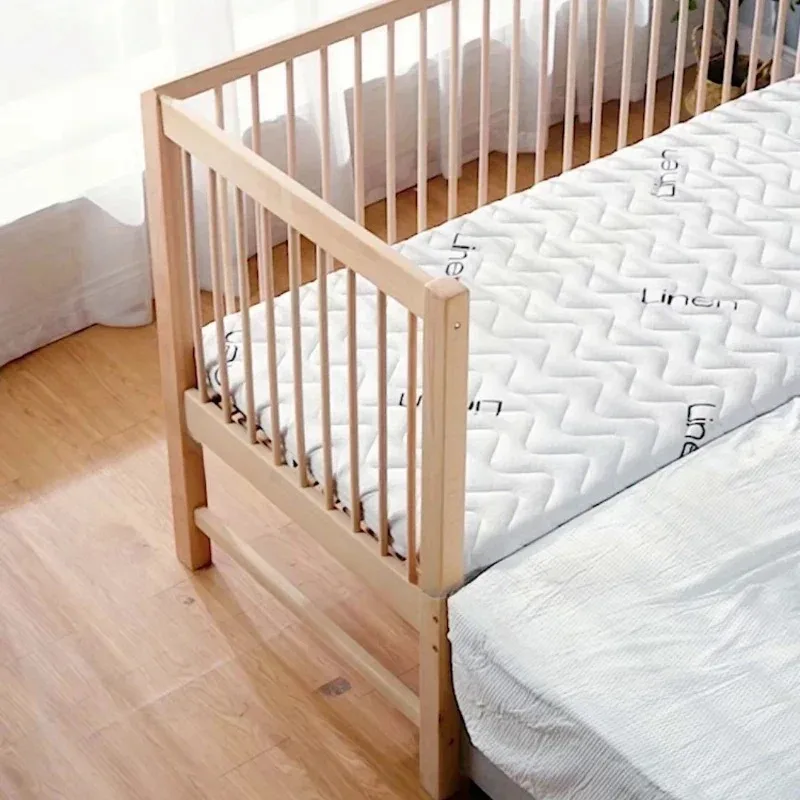 & Luxury Designer Solid Wood Bed Home Furniture Liftable High Guardrail Children's Beds Creative Widened Beds for Children's F