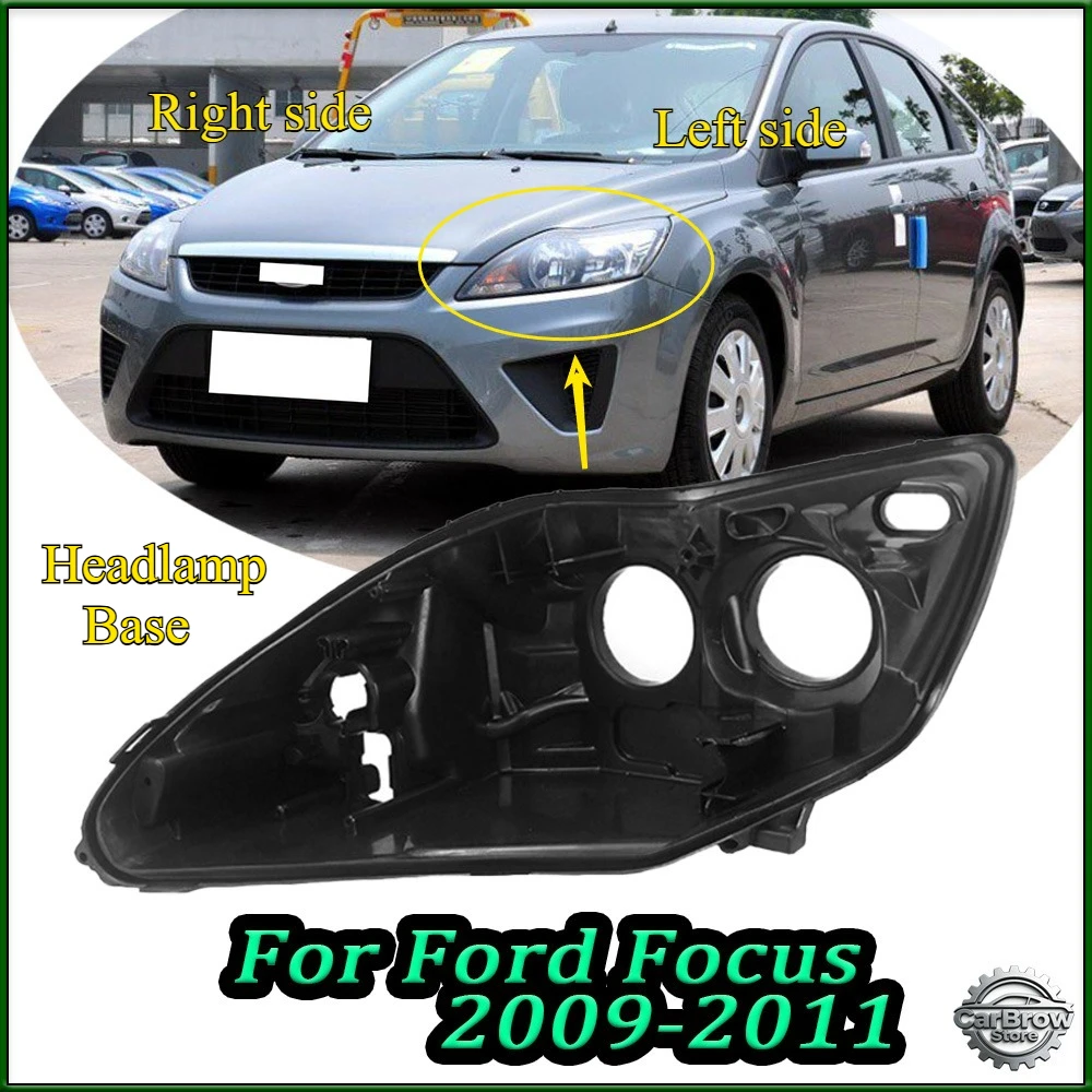 

Headlight House Black Rear Shell For Ford Focus 2009 2010 2011 Headlamp Base Headlight Rear Shell