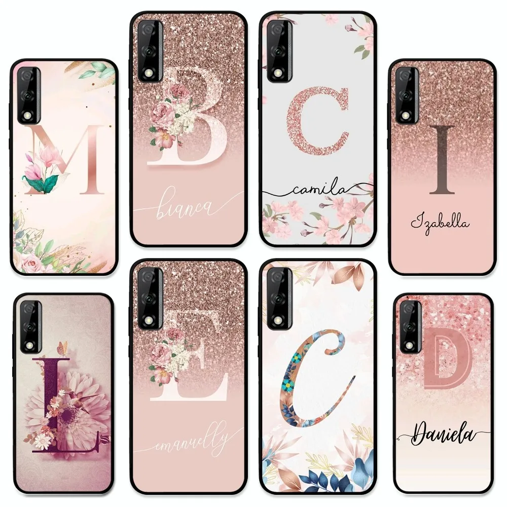 Personalized Name Marbled Phone Case For Huawei Y9 6 7 5 Prime Enjoy 7s 7 8 Plus 7a 9e 9plus 8E Lite Psmart Shell