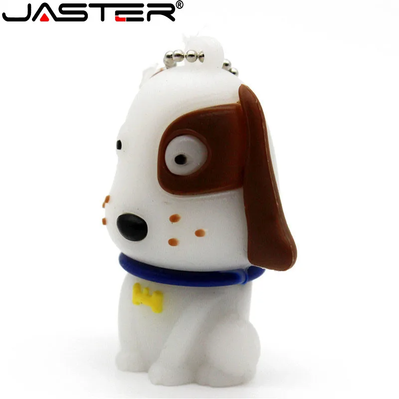 JASTER Cute Dog USB Flash Drives 64GB Cartoon Pen Drive 32GB Creative Gifts for Children Memory Stick 16GB Free Key Chain U disk