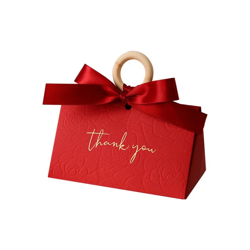 10/30/50 Pcs Wedding Candy Box Red Triangle Candy Gift Packaging Box DIY Creative Candy Box Birthday Favors Decor Party Supplies view 5