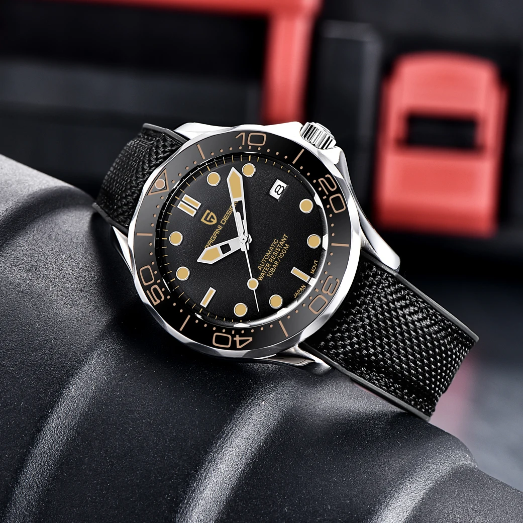 PAGANI DESIGN Luxury Automatic Watch For Men AR Sapphire Crystal 100M Waterproof Diving Sport Mechanical Wristwatch Men 2026 New