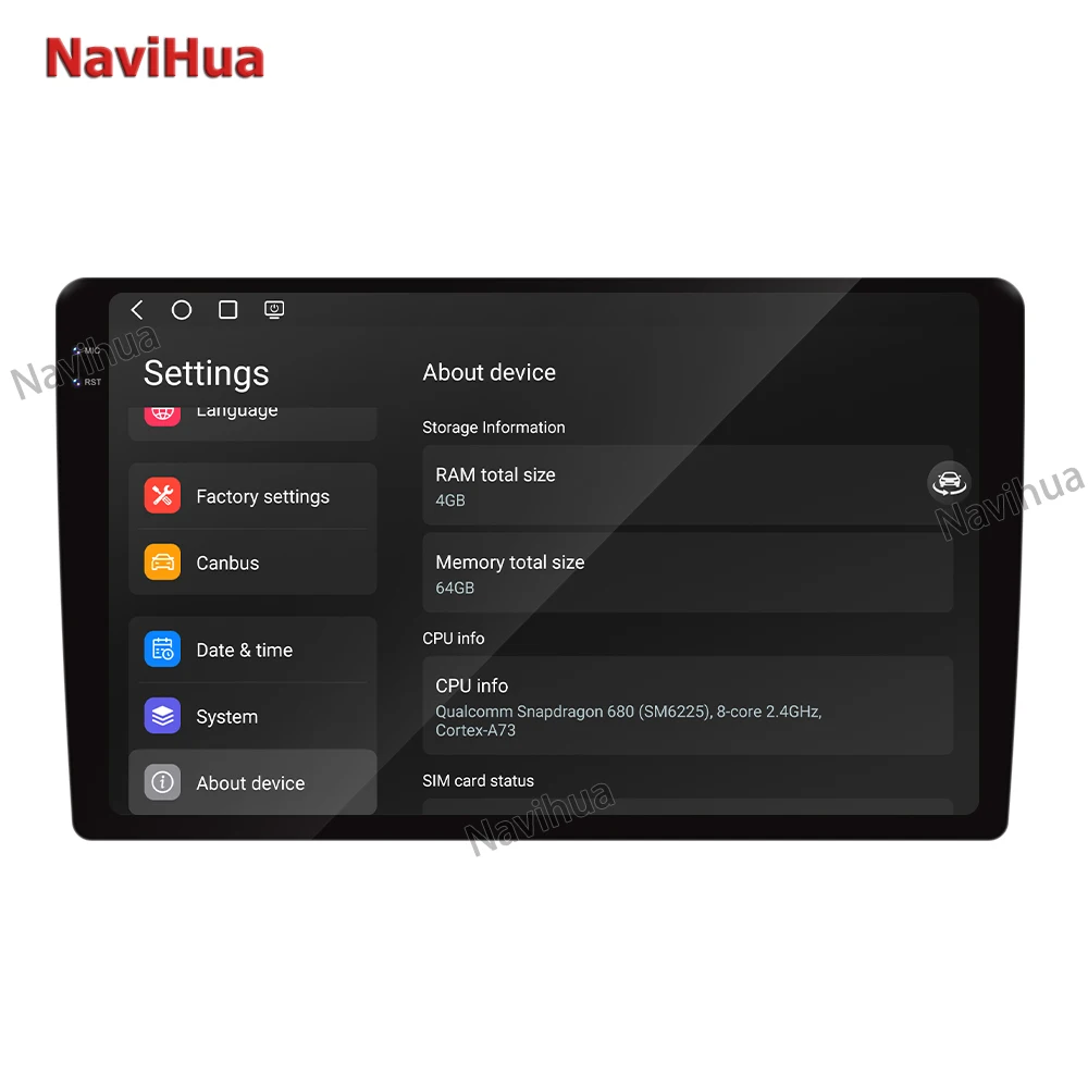 

NaviHua Универсальный 10-дюймовый сенсорный экран Мультимедиа Android Автомобильный радиоприемник Монитор Carplay GPS-навигация Новое обновление