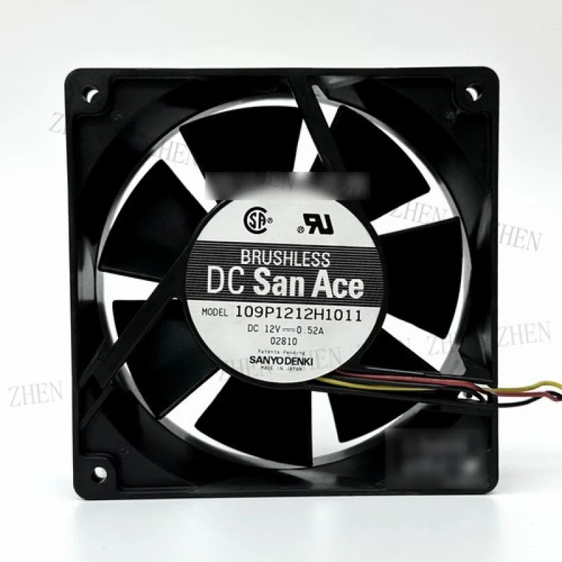 Y    1PC NEW for SANYO 109P1212H1011 12v 0.52A 12038 12CM 3PIN FAN # QW.